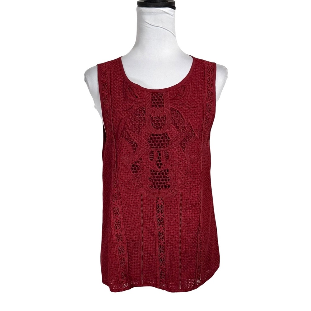 NWT Eden Society Crochet Lace Top Size S Sleeveless Blouse Boho Romantic‎ Whimsy